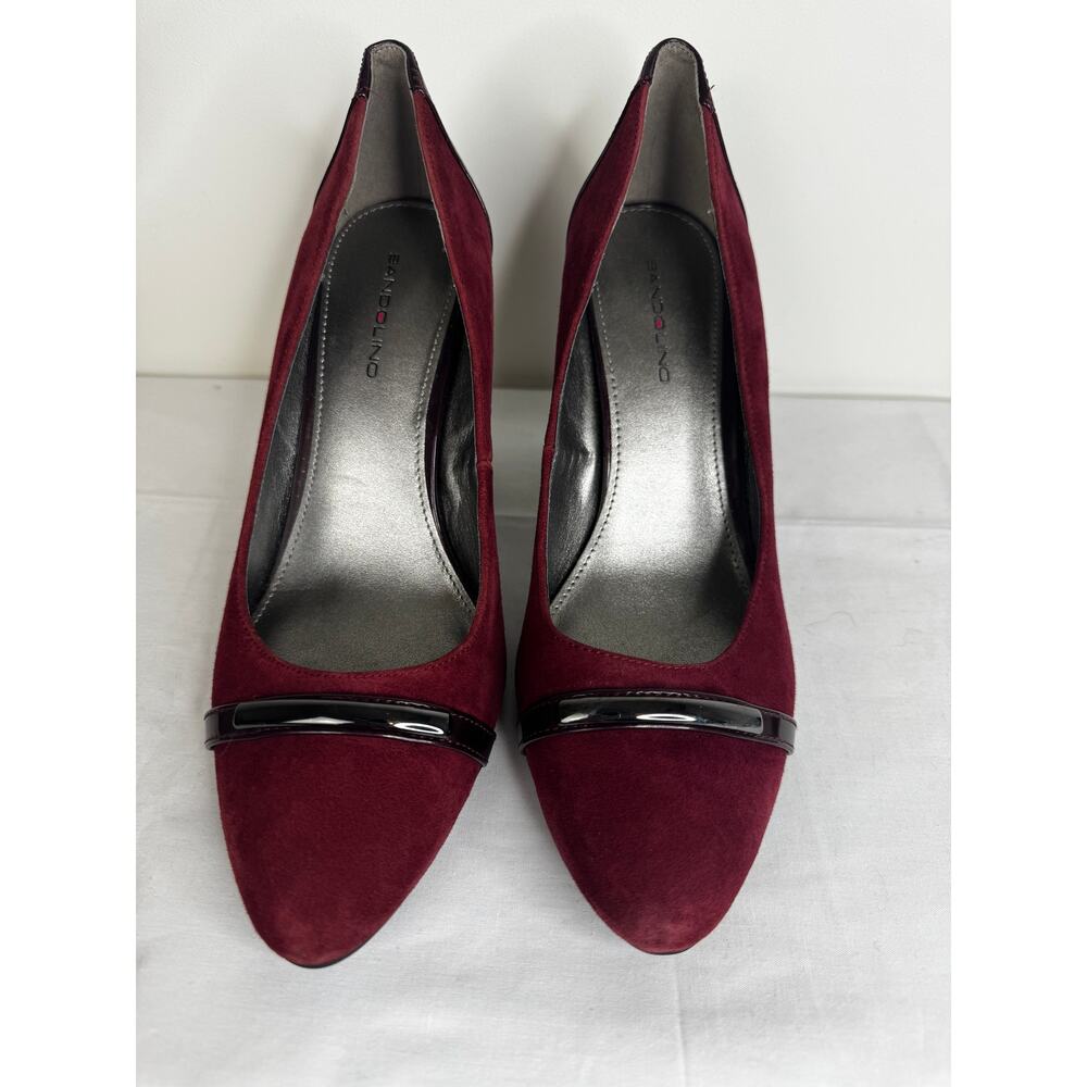 Bandolino Valentines Red Burgundy Wine mixed material Leather Pump Womens 10